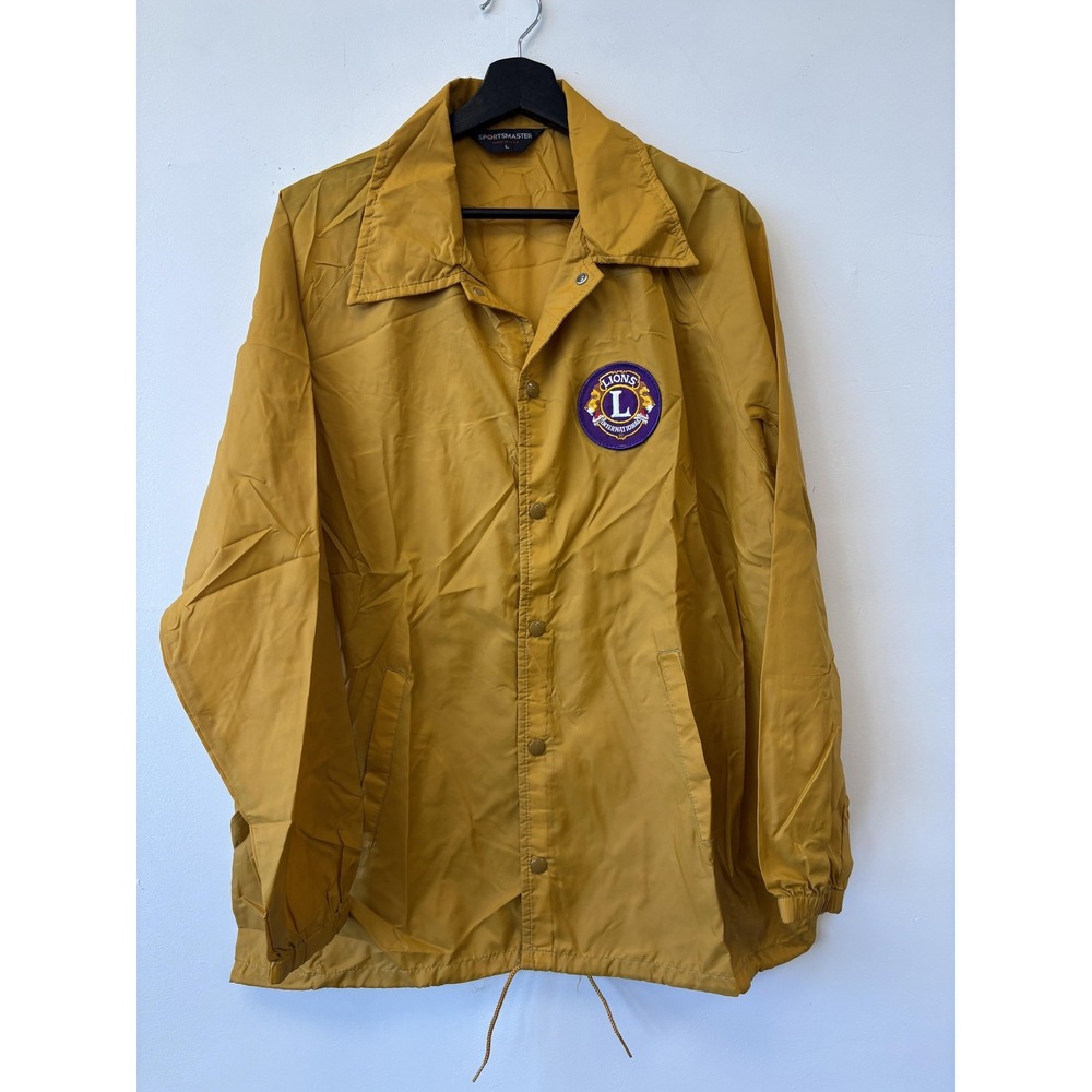 Vintage Sportsmaster Jacket Mens Large Lions Club‎ Coach Windbreaker USA 80s